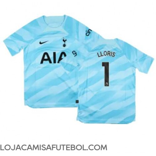 Camisa de Futebol Tottenham Hotspur Hugo Lloris #1 Goleiro Equipamento Principal Infantil 2023-24 Manga Curta (+ Calças curtas)